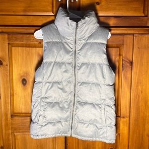 Old Navy Women Gray Herringbone Chevron Warm Winter Vest